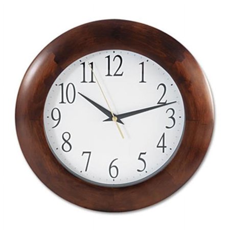 Round Wood Clock, 12.75 in., Cherry