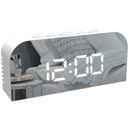 Salinist Adjustable USB LED Alarm Clock Easy to Set - Brightness Control