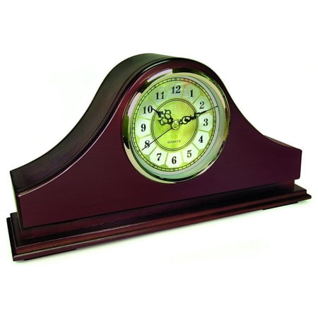 saney Mantel Concealment Gun Clock, Mahogany, One Size