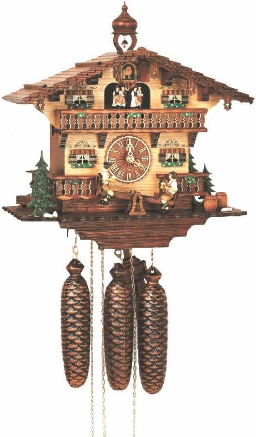 Schneider 13" Musical Chalet Cuckoo Clock with Beer Drinkers