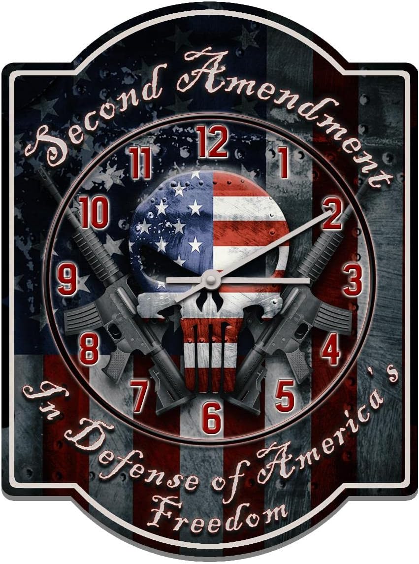 Second Amendment American Patriotic Wall Clock