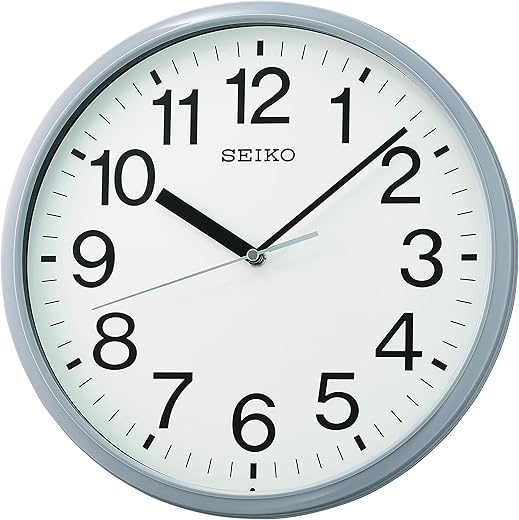 Seiko 12 Inch Business Wall Clock, Gray