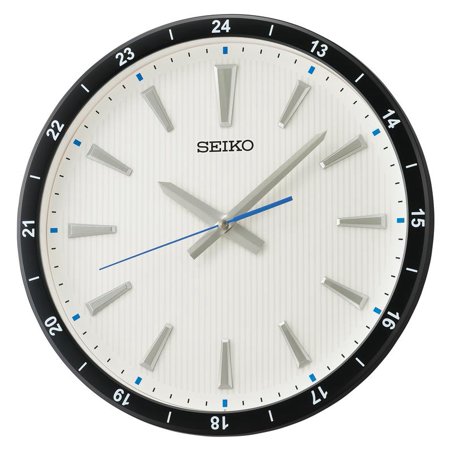 Seiko 14 Kao Round Wall Clock, White, Modern Quartz Analog, QXA802JLH