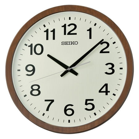 Seiko 16 Ukan Round Brown Wall Clock, Traditional Analog Quartz QXA799BRH