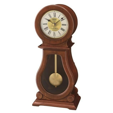 Seiko Albany Pendulum Chime Clock, Mantel, Quartz, Analog, Roman Numerals, QXQ035BLH