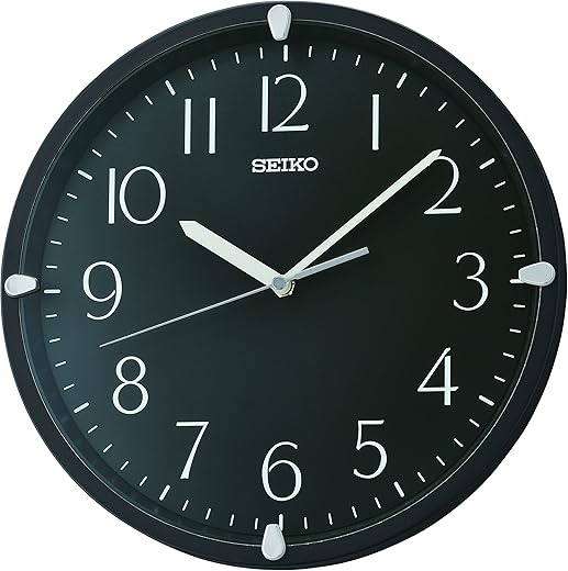 Seiko Kuota Wall Clock, Black