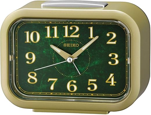 Seiko Ren Bedroom Alarm Clock, Green