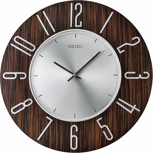 Seiko Sara Wall Clock, Brown