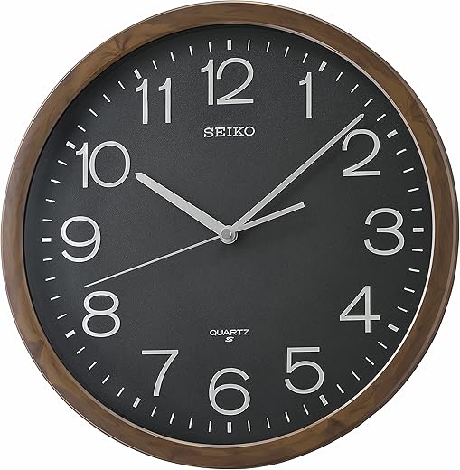 Seiko Shigato Wall Clock, Black