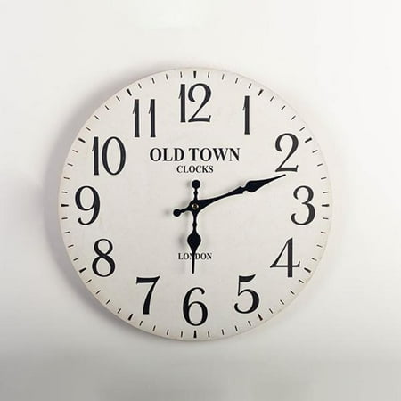 Set of 2 Old Town Clocks London With Large Numbers Wall Clock