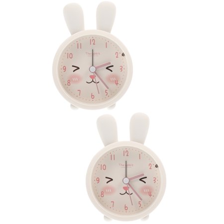 Set of 2 Rabbit Alarm Clock Alarm Clocks Digital Bedside Alarm Clock Student Travel