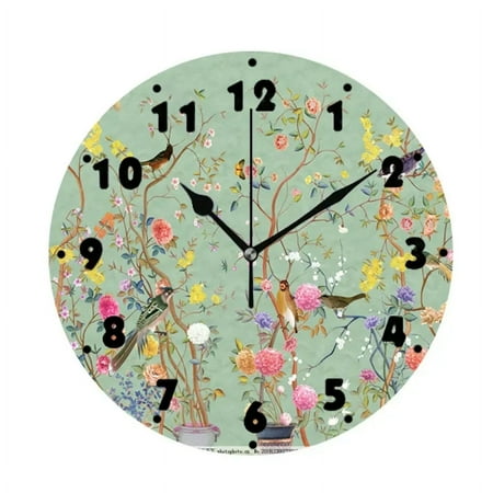 Shabby Victorian Roses Floral Elegant Wall Clock for Living Room Vintage French ecorative Round Big Wall Watch Home r