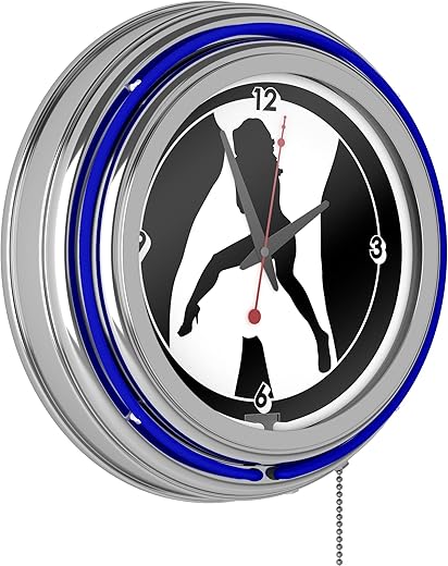 Shadow Babes - C Series - Clock w/ Two Neon Rings - Blue