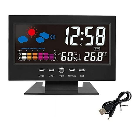 Shot Timer Pocket Pro LED Digital Projection LCD Display Alarm Clock with Temperature Weathe Station