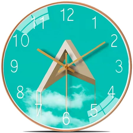 Silent Wall Clock,Sanlianzi Modern Design Quartz Wall Clock Child Silent Clock Wall Pendulum Clock Without Tic Tac Wall Clock For Living Room Bedroom Office Restaurant,20Cm