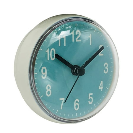 Silent Waterproof Bathroom Clock, Shower Clock, Wall Clock, Silent Non-Ticking Battery Operated, Suction Cup Wall Clock, Kitchen Clock