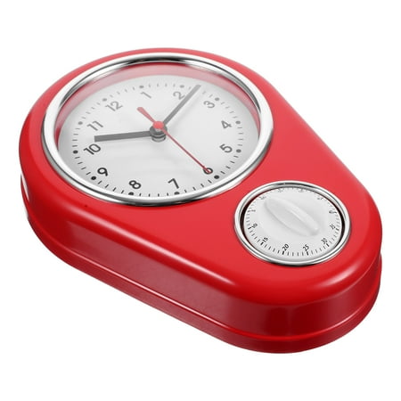 Simple Kitchen Timer Creative Digital Wall Clock Home Decoration Wind up Alarm Food Mini Red