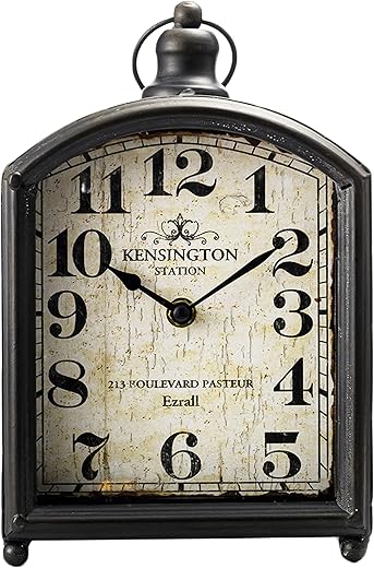 Small Retro Wall Clock.Vintage Desk Clock Shabby Chic Metal Shelf Table Clock for Shelf Decor Desk Decor Wall Decor Table Decor