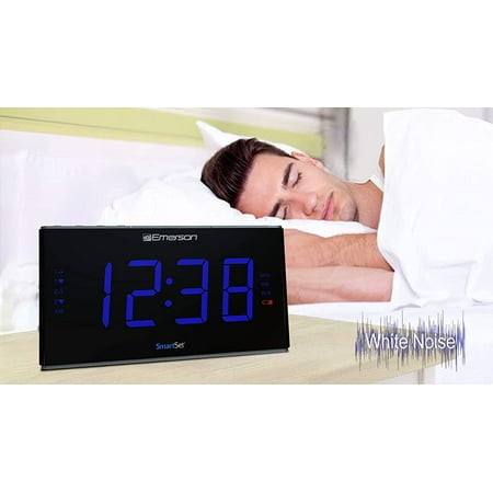 Smartset Sound Therapy Alarm Clock Radio With White Noise/Nature Sounds 1.8 Led Di[2224]