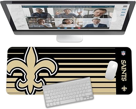 SOAR NFL Unisex Multifunctional Desk Mat for Desktop, (31.5x12) - Ultra Soft Fabric with Non-Slip Rubber Backer - Water Resistant & Durable Nylon Stitching - Officially Licensed NFL, Desk Pad