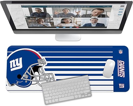 SOAR NFL Unisex Multifunctional Desk Mat for Desktop, (31.5"x12") - Ultra Soft Fabric with Non-Slip Rubber Backer - Water Resistant & Durable Nylon Stitching - Officially Licensed NFL, Desk Pad