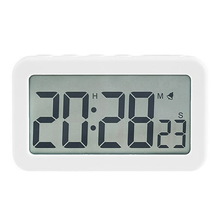 Solar And Wind Power Parts Multi-Function Alarm Clock, Timing And Snooze Mode - Perfect White