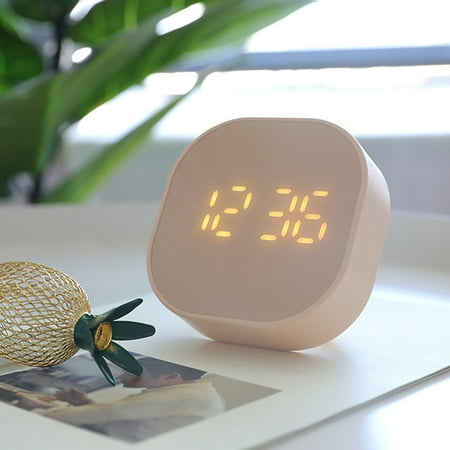 Square Small Alarm Clock Luminous Mute Led Multifunctional Digital Clock Light Desktop Table Decoration Desk Tools Digital Clock