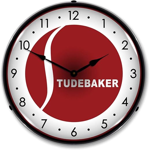 Studebaker LED Wall Clock, Retro/Vintage, Lighted, 14 inch