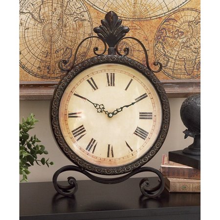 Studio 350 Brown Metal Scroll Clock