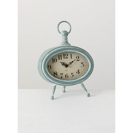 Sullivans Desk Clock 10.5H Blue