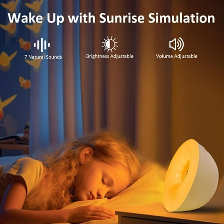 Sunrise Alarm Clock With Light, Bluetooth Speaker, Nature Sounds - For Kids, Heavy [1851]