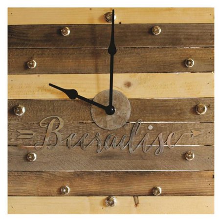 Sweet Bird 100 Percent Reclaimed Wood Beeradise Clock