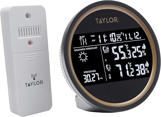 Taylor 5282011 Digital Weather Forecaster, Black