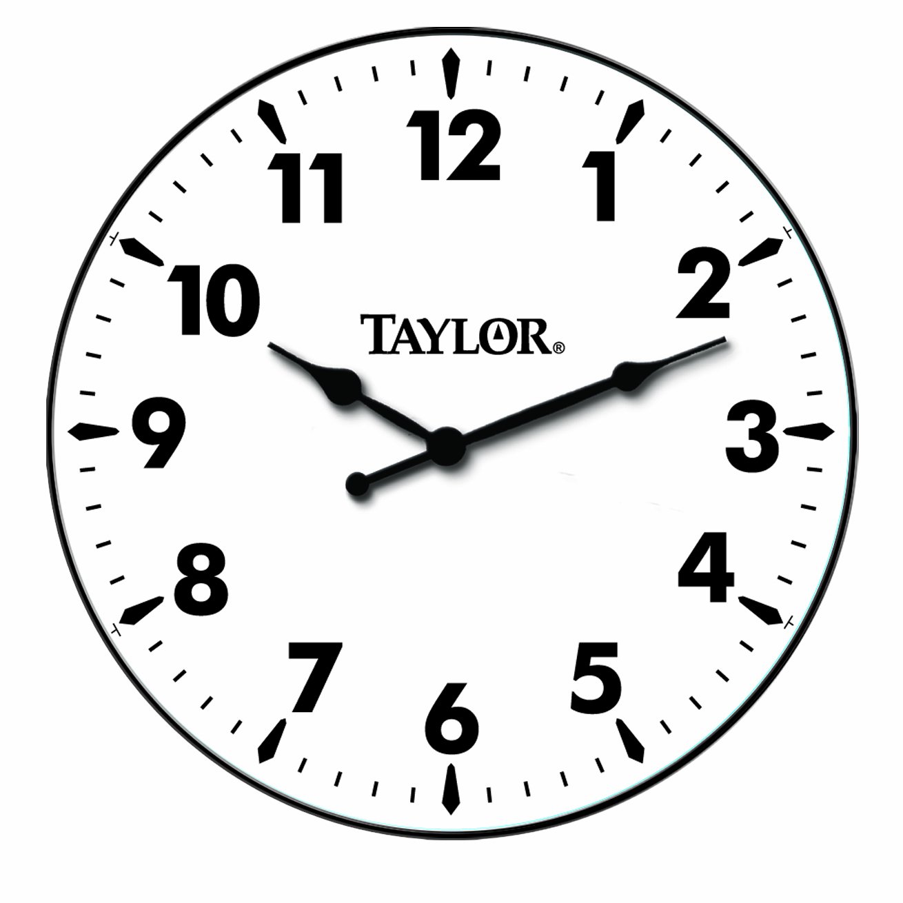 Taylor Indoor and Outdoor Clock, Home Decor for Garden, Patio, Pool, and Indoor Areas, 12-inch, White