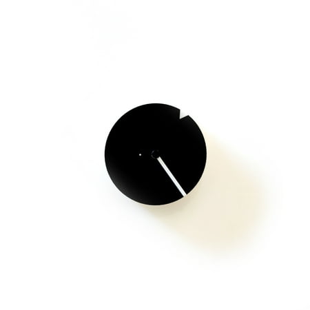 The Minimalist - 4.5 in Tiny Wall Clock, Black & White Bauhaus Clock with Rotating Dial for Dining Room / Kitchen by Ardeola