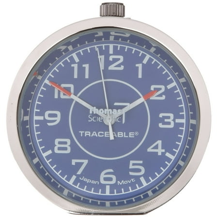 Thomas 1003 Traceable Stick-It Mini Clock, 1-19/32 Diameter x 19/64 Depth