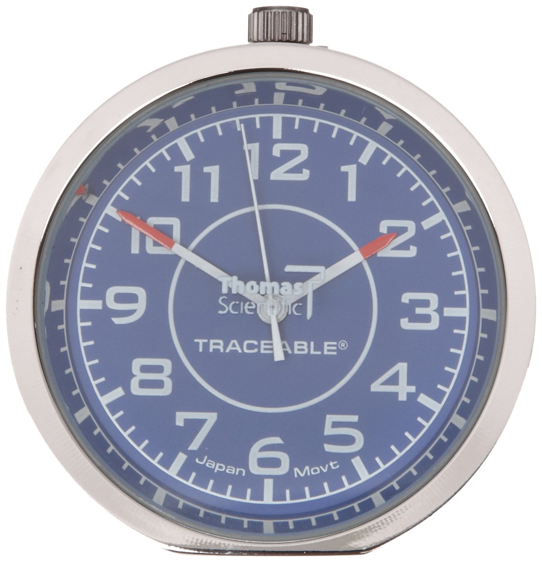 Thomas 1003 Traceable Stick-It Mini Clock, 1-19/32 Diameter x 19/64 Depth