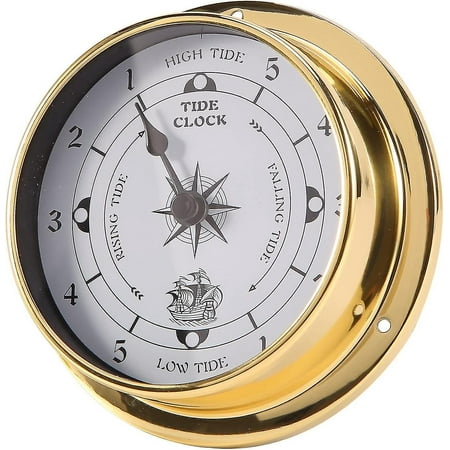 Tide Clock, 115mm Copper Marine Tide Clock Weather Forecast One Piece