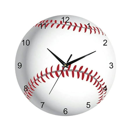 TIIFSWHS Basketball Football Baseball Volleyball Creative Clock Wall Clock Bedroom Living Room Decoration Clock Motion Mute Punching Wall Clock Bookmark with Timer and Light Timer