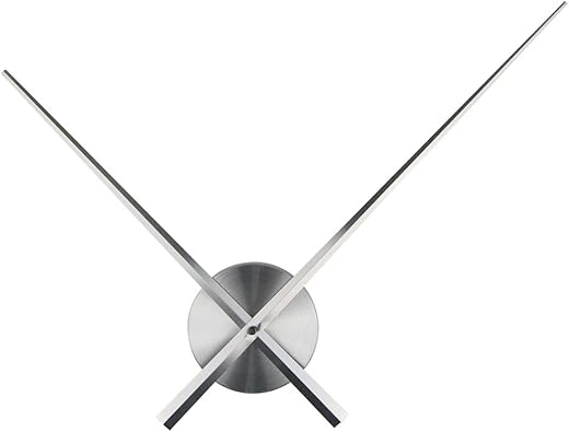 Timelike 3D Clock Hands, DIY Large Clock Hands Needles Wall Clocks 3D Home Art Decor Quartz Clock Mechanism Accessories (Silver)