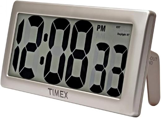 Timex 75071TA2 13.5 Large Digital Clock with 4 Digits and Intelli-Time Technology