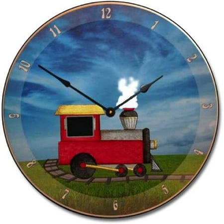 Train Wall Clock | Beautiful Color, Silent Mechanism, Made in USA