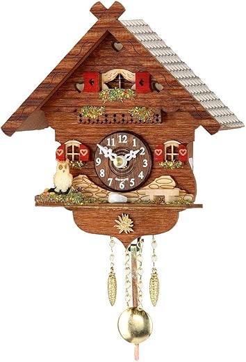 Trenkle Kuckulino Black Forest Clock with Quartz Movement and Cuckoo Chime TU 2043 PQ