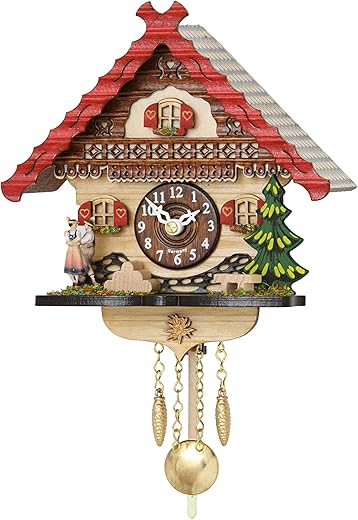 Trenkle Kuckulino Black Forest Clock with Quartz Movement and Cuckoo Chime TU 2057 PQ