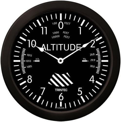 Trintec Massive 14 Aviation Classic Altimeter Wall Clock 9060-14 Aviatrix