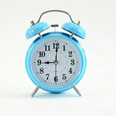 Twin Bell Alarm Clock Vintage Retro Loud Clocks Battery Bedside Desk Analogue