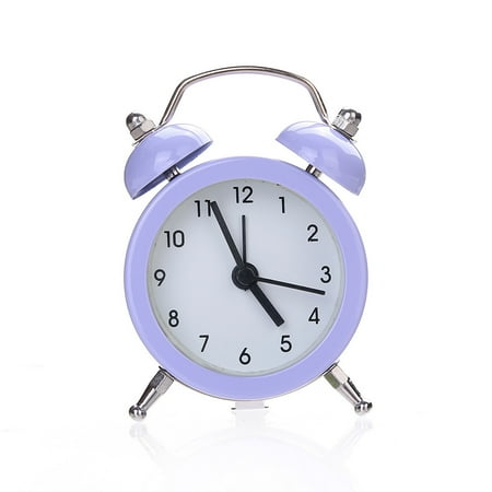 Uhuya Twin Bell Alarm Clock with Night Light for Bedroom and Home Decoration, Alarm Clock for Heavy Sleepers, Purple