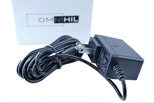 [UL Listed] Omnihil 8 Feet AC/DC Adapter Compatible with HoMedics Soundspa Projection Alarm Clock Model # SS-5080 / Adapter Model: TPKB00500200-A0