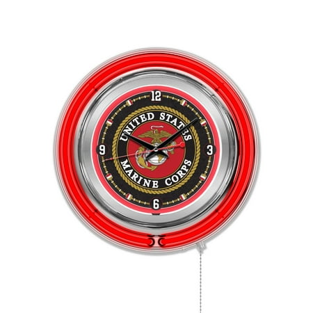 United States Marine Corps 15 Double Neon Wall Clock