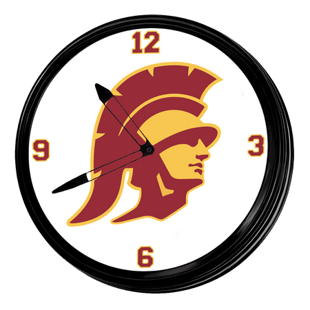 USC Trojans: Retro Lighted Wall Clock